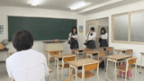 Girls ● When they become a group, they become shameful and bold ... GIF image of a who can't stop getting an erection in the classroom