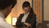 A female boss who drank too much beer because the air conditioner was broken ... - Yukata peels off and sweaty boobs look out! GIF image where the goes out of control