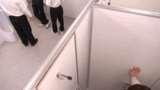 In the counter of the men's toilet cubicle and library ... GIF image of school sex of a Ria Mitsuru couple who hides and has sex with classmates
