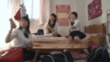 - Boobs in front of the fan! Harem GIF image that gets erected by sisters who are full of shameful appearance in the summer without air conditioning