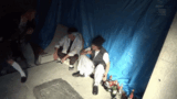 I lost my job and became homeless due to the Corona disaster ... GIF image of a girl who gets burned and men go out of control