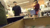 A housewife who works part-time at a supermarket has affair sex in the store after closing ... GIF image that makes you want to get a job at a supermarket right now