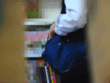 A serious girl ● The student's is gabagaba! ?? A girl who shoplifted with a good heart is a vaginal shot sanction GIF image with a black mega is terrible ww