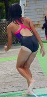 A tight swimsuit that wraps around the body of a whip whip! Women's swimming club member's body is too naughty www