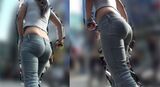 - [Clothed ass erotic painting] The eroticism of the buttocks is tripled with tight jeans! Jeans lady who sprinkles sex appeal in the city www