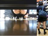 [Panty shot erotic image under the shelf] The shelf under the store where the pants that bite into the crotch at such a close distance can be seen is full of romance www