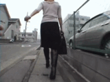 - [Skirt flipping GIF] The gesture of being embarrassed and surprised by the sudden skirt flipping is exciting ... A group of guys who like this kind of mischievous erotic GIF images www