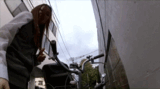 [Panty Shot GIF] Standing bicycle in a miniskirt and pedaling a bicycle with a GIF image of a pervert that makes a GIF image is a metamorphosis is grass inevitable wwww
