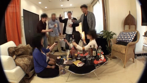 [Erotic GIF] This is the daily life of Yarichin DQN! ?? At the company's farewell party, I get the OL drunk and ring kan re ● pu wwwww 2th image