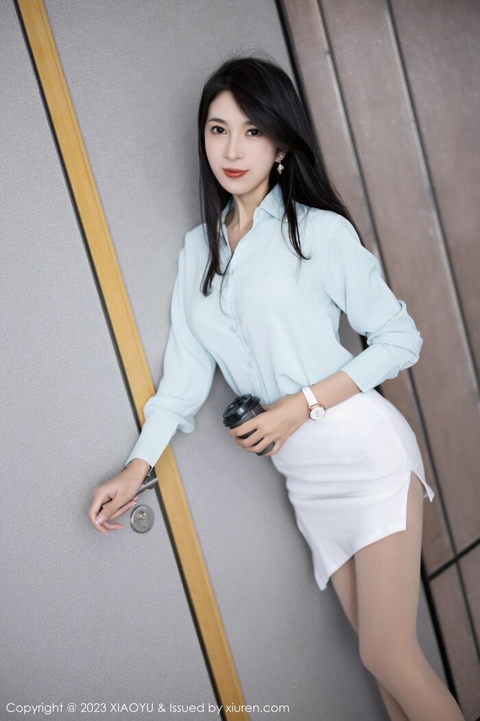 [XiaoYu画语界]Vol.999_模特林乐一性感OL制服半透露超薄肉丝秀曼妙身姿迷人诱惑写真80P 3th image