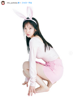 [Image] Riho Yoshioka (30), rabbit ear gravure is too naughty wwww super miniskirt beautiful breasts line Fans are delighted with the photo!
