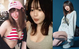 Erotic images of professional gamer Tanukana. Bikini swimsuit and cleavage with big boobs