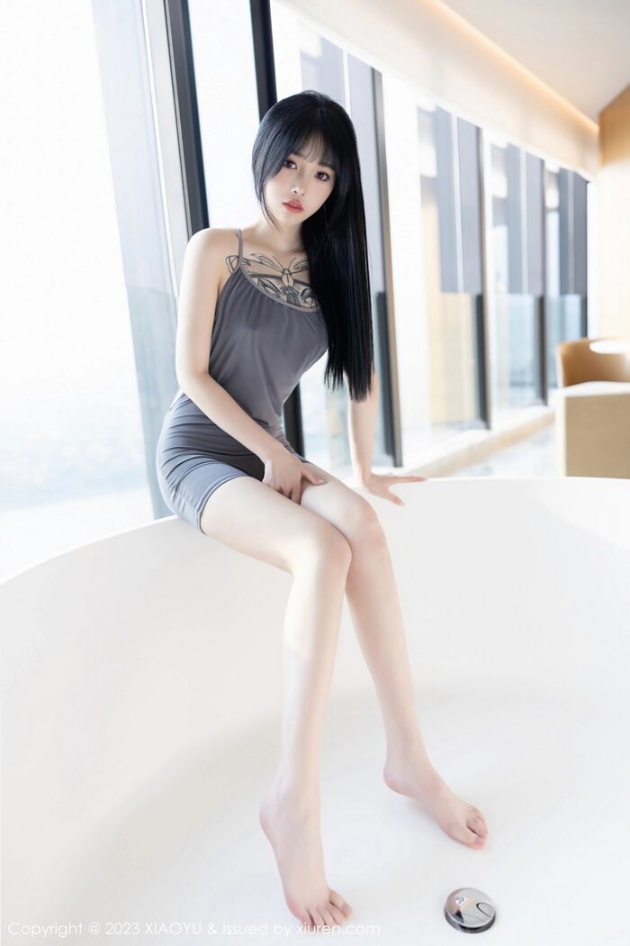 [XiaoYu画语界]Vol.1037_模特奶瓶私房浴室性感灰色露肩连衣裙秀曼妙身姿迷人诱惑写真87P 43th image
