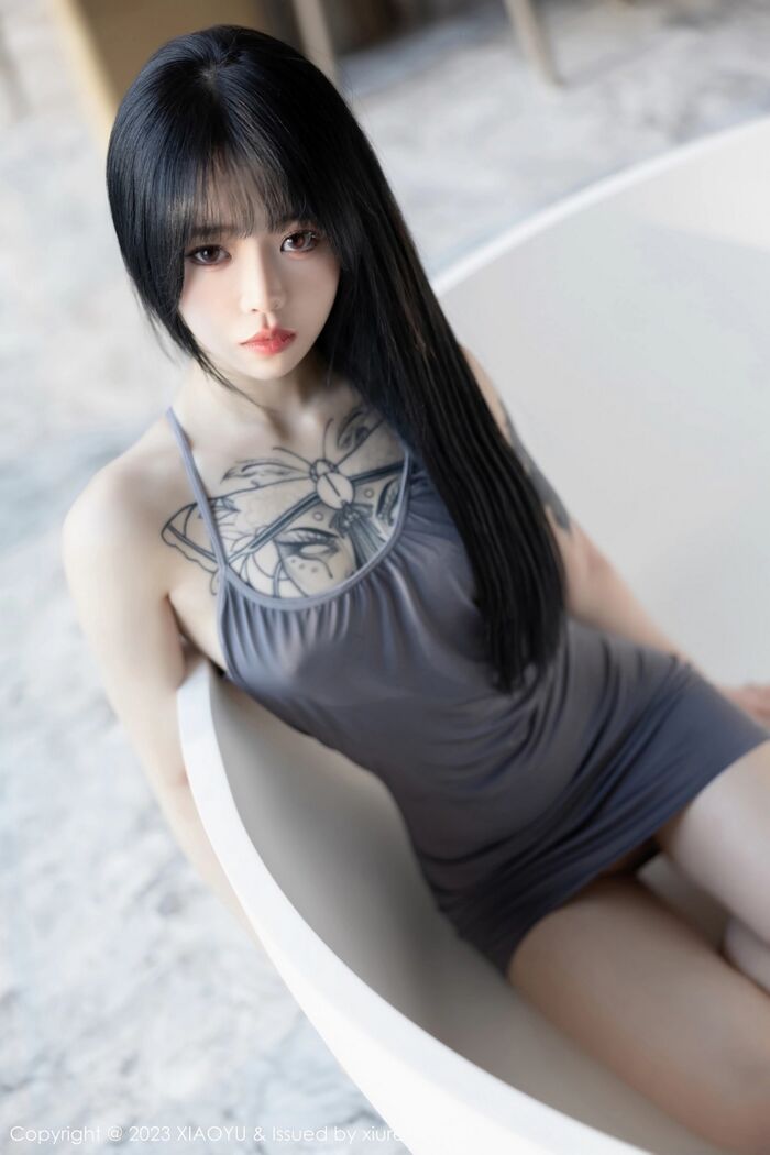[XiaoYu画语界]Vol.1037_模特奶瓶私房浴室性感灰色露肩连衣裙秀曼妙身姿迷人诱惑写真87P 50th image