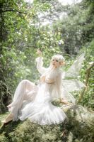 网络美女无颜小angelwy林中精灵主题户外sexual sensation白精灵服饰露傲人豪breast诱惑Photo 112P