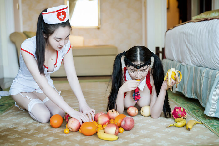 推女郎第特辑_推女郎李丽莎and顾欣怡私人订制无S光水果姐妹花Photo 56P 29th image