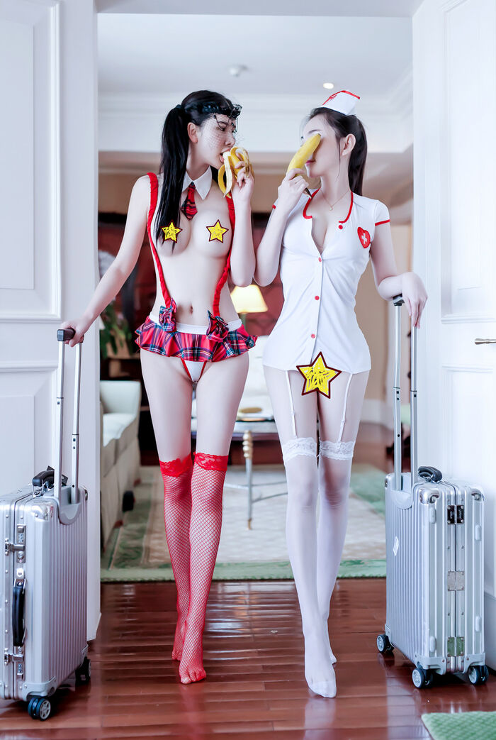 推女郎第特辑_推女郎李丽莎and顾欣怡私人订制无S光水果姐妹花Photo 56P 30th image