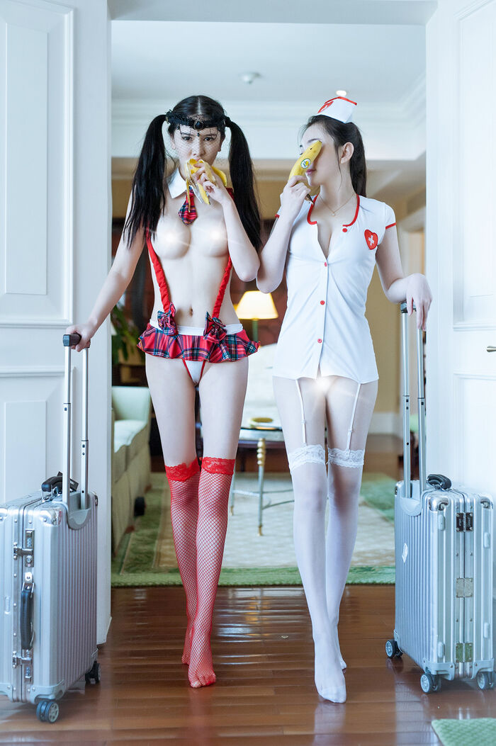 推女郎第特辑_推女郎李丽莎and顾欣怡私人订制无S光水果姐妹花Photo 56P 31th image