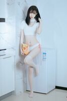 网络美女许岚纯欲毛衣主题私房erogen感纯白毛线内衣配白丝袜秀完美身Material诱惑Photo 40P