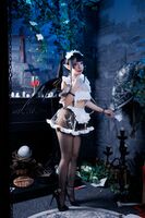 网络美女胡桃猫Kurumineko 女仆vampire 姬主题Sexual sensation transparent woman仆outfitsemidew-dew-heavy breasts, breast seduction photo 100P