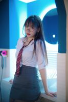 B站主播青稞芋mud陶可爱sensibilization女police主题性感白T配ultrathin 黑丝+女policeuniform完美诱惑Photo 58P
