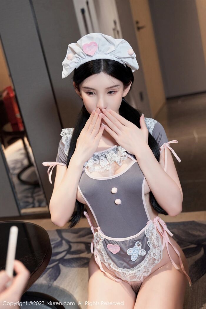 XiuRen Issue 6963_Goddess Zhou Yuxi Sally takes off a white long dress wrapped in zongzi leaves, showing off her alluring figure and alluring figure, 108 photos 86th image