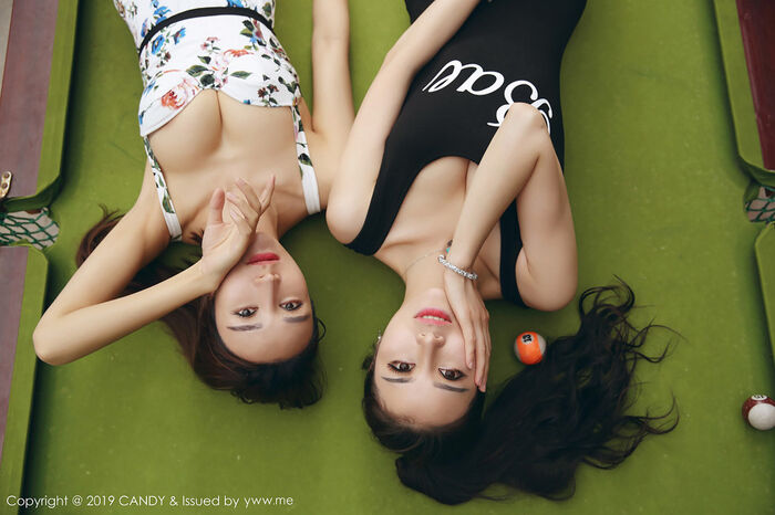 [Candy网红馆]Vol.068_网红馆最新模特合集室外双人桌球比基尼美女性感写真34P 18th image