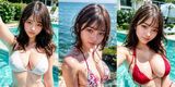 57 swimsuit selfie AI erotic images I collected virtual beauties who generously show off their bikini
