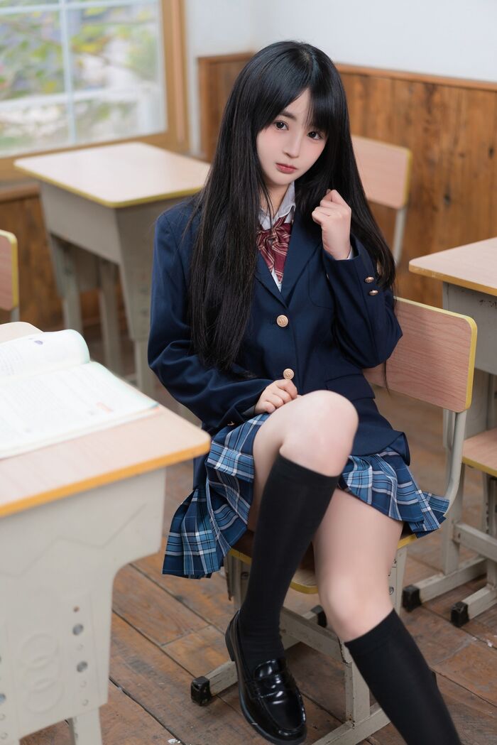 网络美女桜井宁宁放课后JK主题教室里脱学生制服露黑色蕾丝内衣秀豪乳诱惑写真86P 7th image