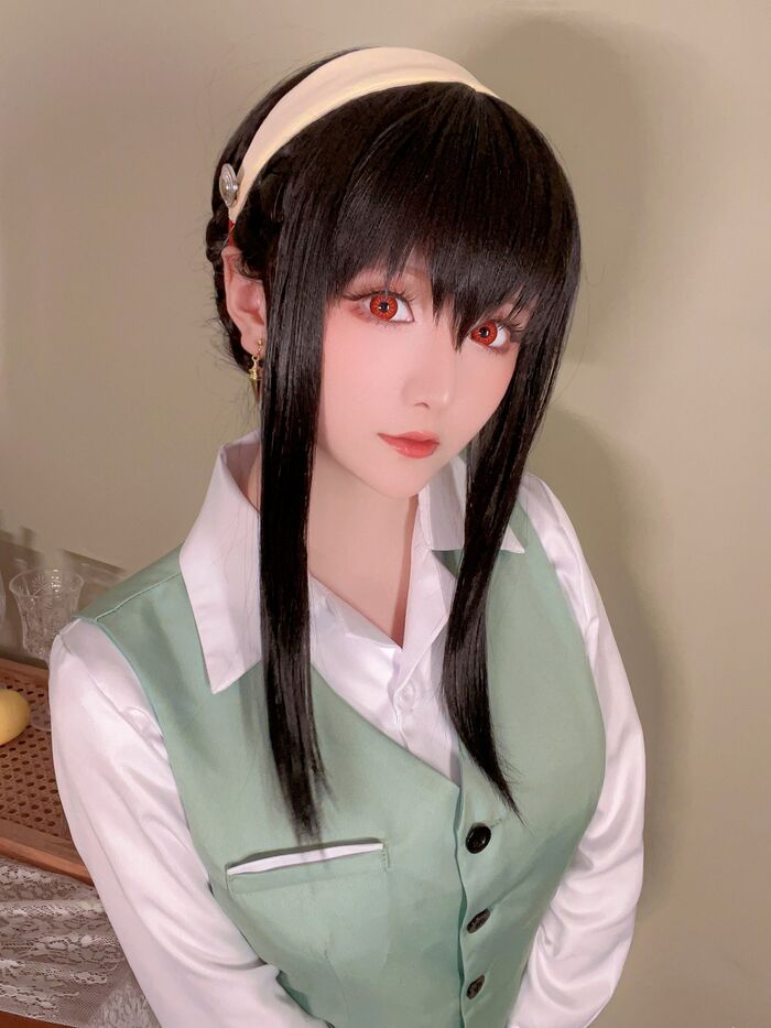 Coser小姐姐星之迟迟约尔圣诞2主题OL制服半脱露白色蕾丝内衣完美诱惑写真71P 59th image
