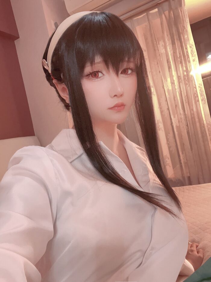 Coser小姐姐星之迟迟约尔圣诞2主题OL制服半脱露白色蕾丝内衣完美诱惑写真71P 67th image
