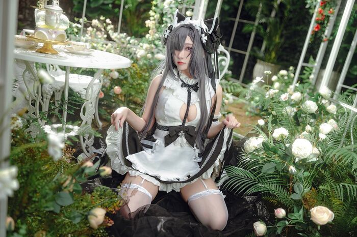 Coser@ Sakura Miyamoto - August maid outfit 10th image