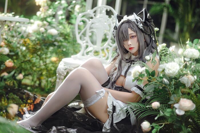 Coser@ Sakura Miyamoto - August maid outfit 15th image