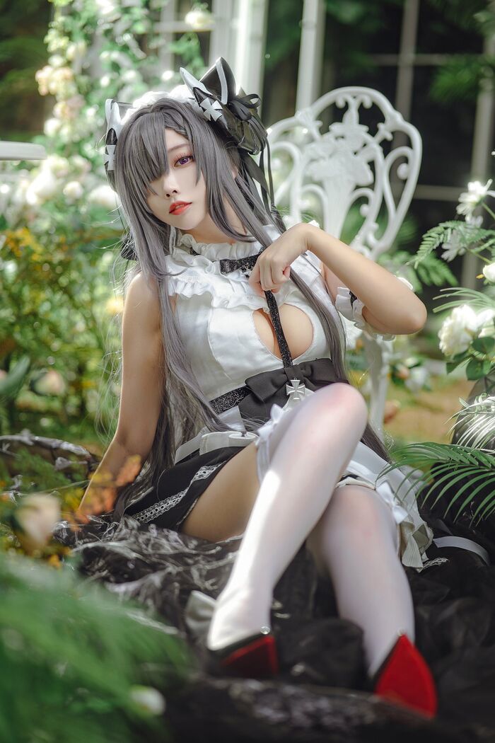 Coser@ Sakura Miyamoto - August maid outfit 16th image