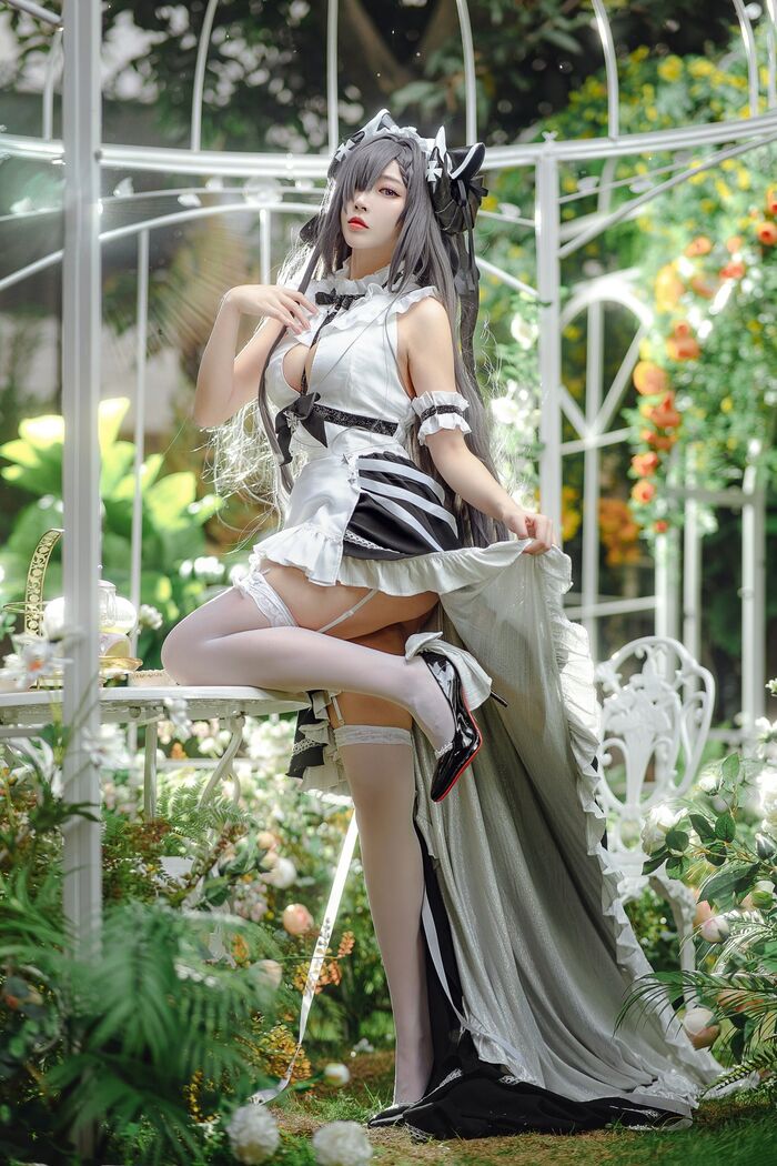 Coser@ Sakura Miyamoto - August maid outfit 17th image
