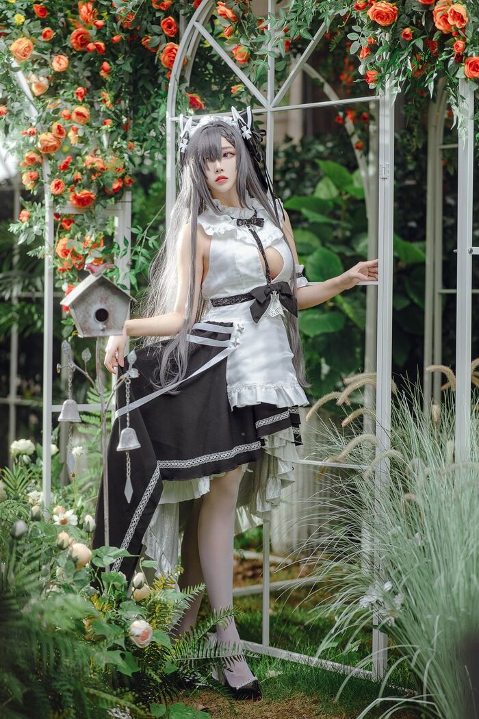 Coser@ Sakura Miyamoto - August maid outfit 18th image