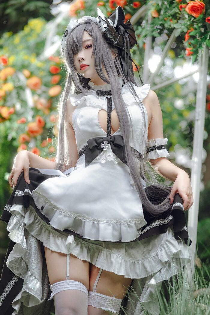 Coser@ Sakura Miyamoto - August maid outfit 19th image