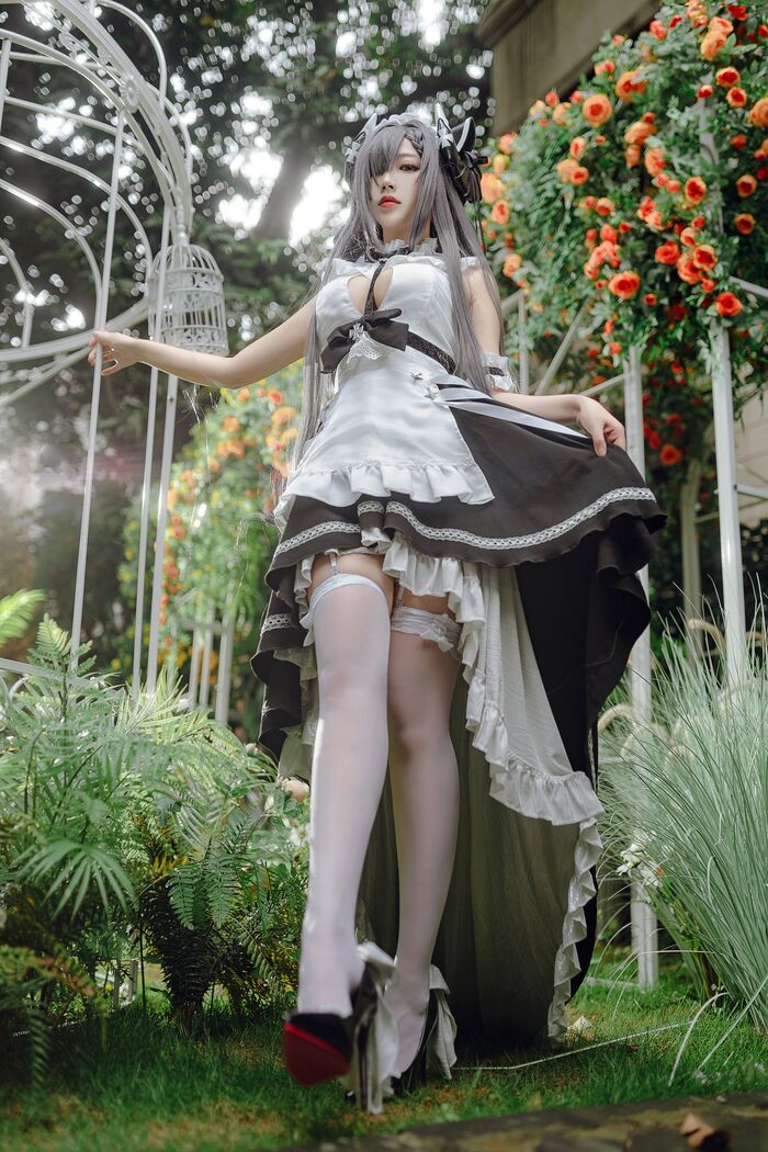 Coser@ Sakura Miyamoto - August maid outfit 2th image