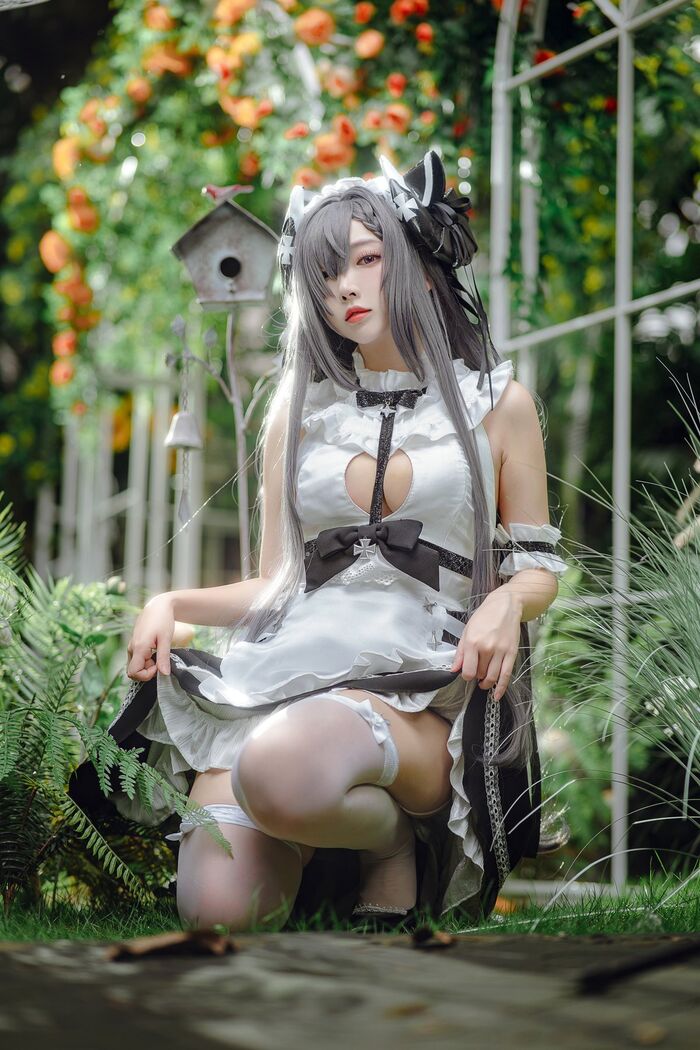 Coser@ Sakura Miyamoto - August maid outfit 20th image