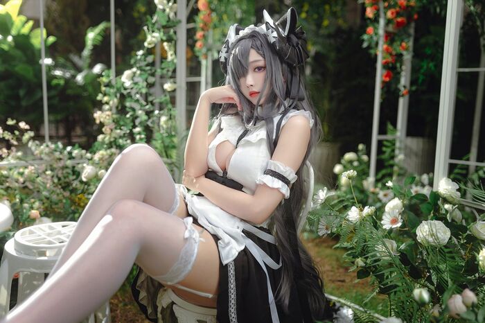 Coser@ Sakura Miyamoto - August maid outfit 8th image