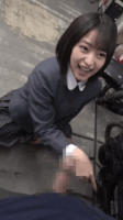 [GIF] Dick, a high school girl's finger ejaculates mercilessly