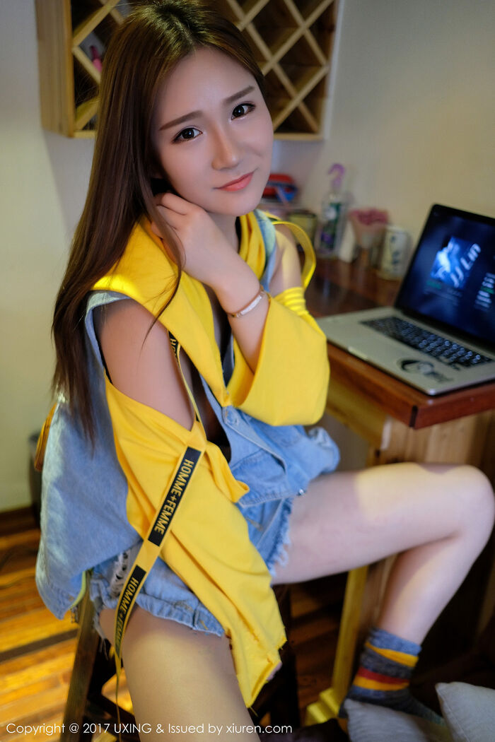 [UXING优星馆] Vol.057_ Female Sheep Suger Qing Xin Cow Clothes Hideuneven Convex Body Material Full De Xiu Beauty Milk Mazement Photo 40P 20th image