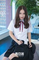 [青豆客Qingdouke]2017.11.26_嫩模魏扭扭erotic sensationstudent outfitsemi-de-shu white 蕾丝内裤Photo50P