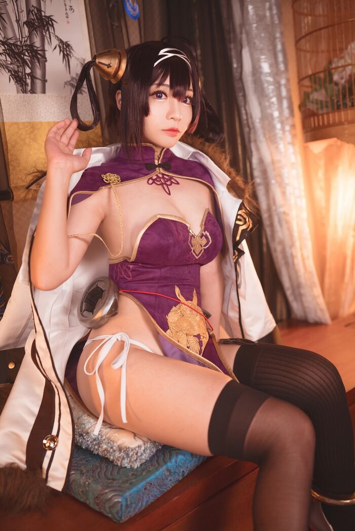 Coser 美女叫我千寻adult宁海主题私房性感旗袍装+户外比基尼秀完美身Material诱惑Photo 31P 11th image
