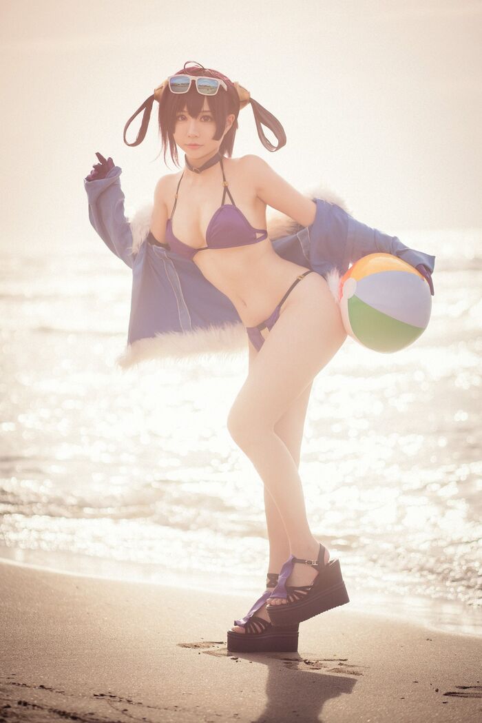 Coser 美女叫我千寻adult宁海主题私房性感旗袍装+户外比基尼秀完美身Material诱惑Photo 31P 14th image