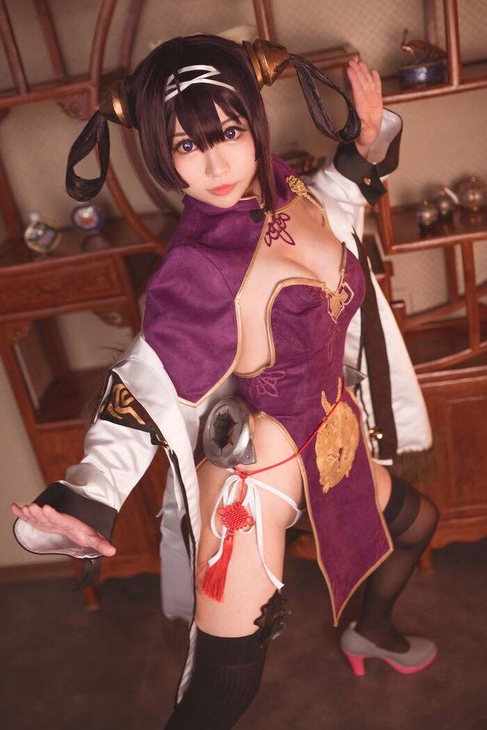 Coser 美女叫我千寻adult宁海主题私房性感旗袍装+户外比基尼秀完美身Material诱惑Photo 31P 2th image