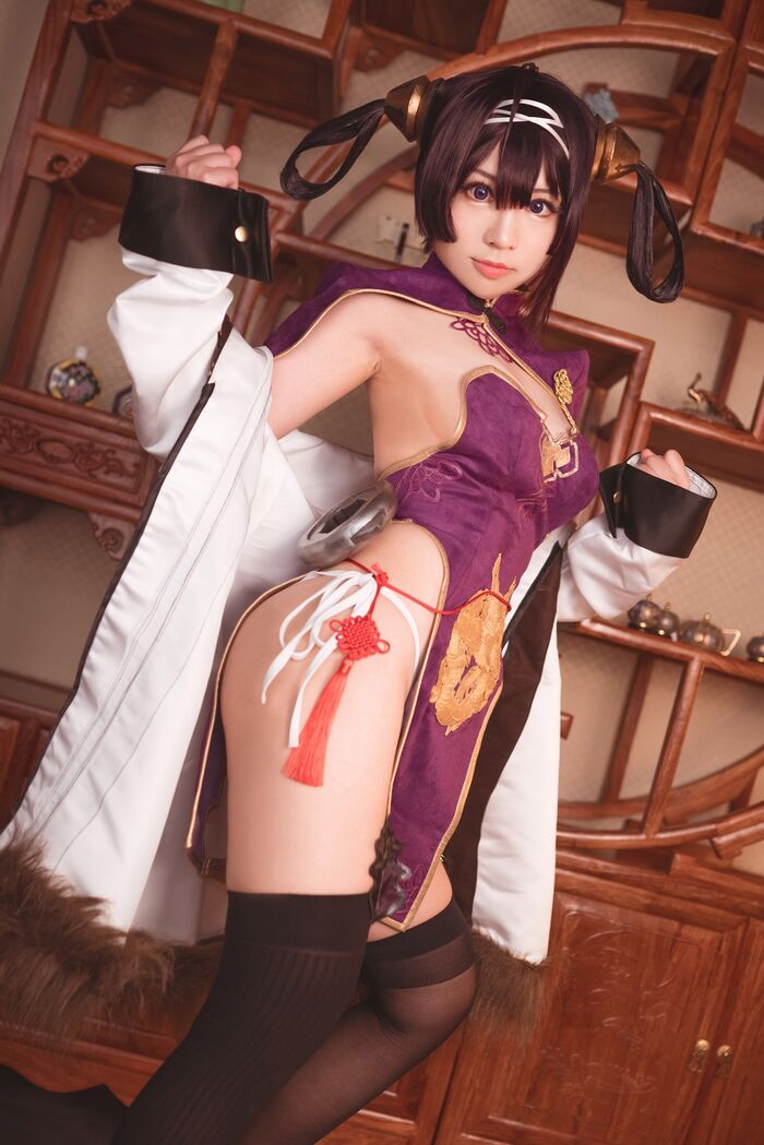 Coser 美女叫我千寻adult宁海主题私房性感旗袍装+户外比基尼秀完美身Material诱惑Photo 31P 9th image