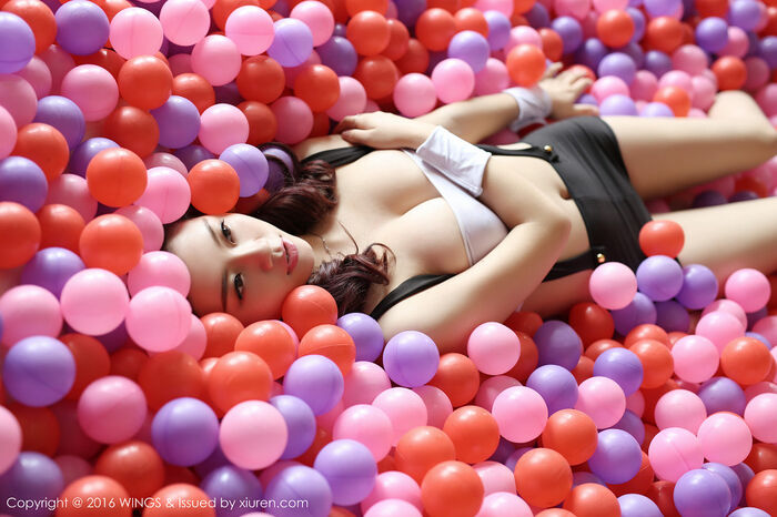 [WingS 影私荟] Vol.003_ 嫩模夏晓Maggy 游乐场霺里 White Inner Clothing Vacuum Xiu Hao Milk Photo 60P 12th image