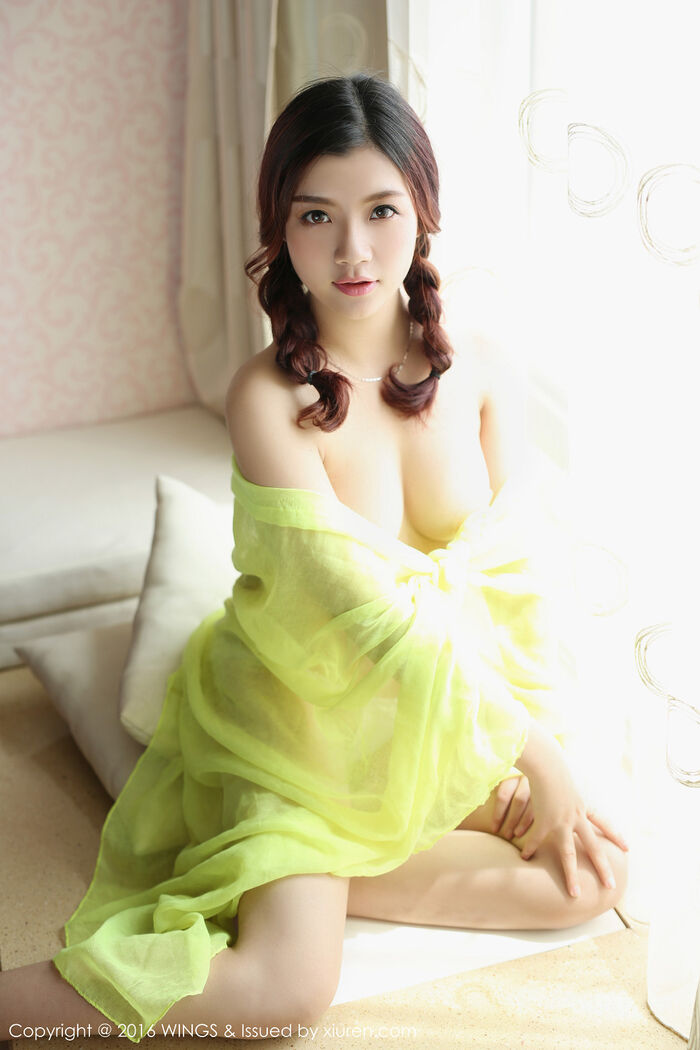 [WingS 影私荟] Vol.003_ 嫩模夏晓Maggy 游乐场霺里 White Inner Clothing Vacuum Xiu Hao Milk Photo 60P 32th image