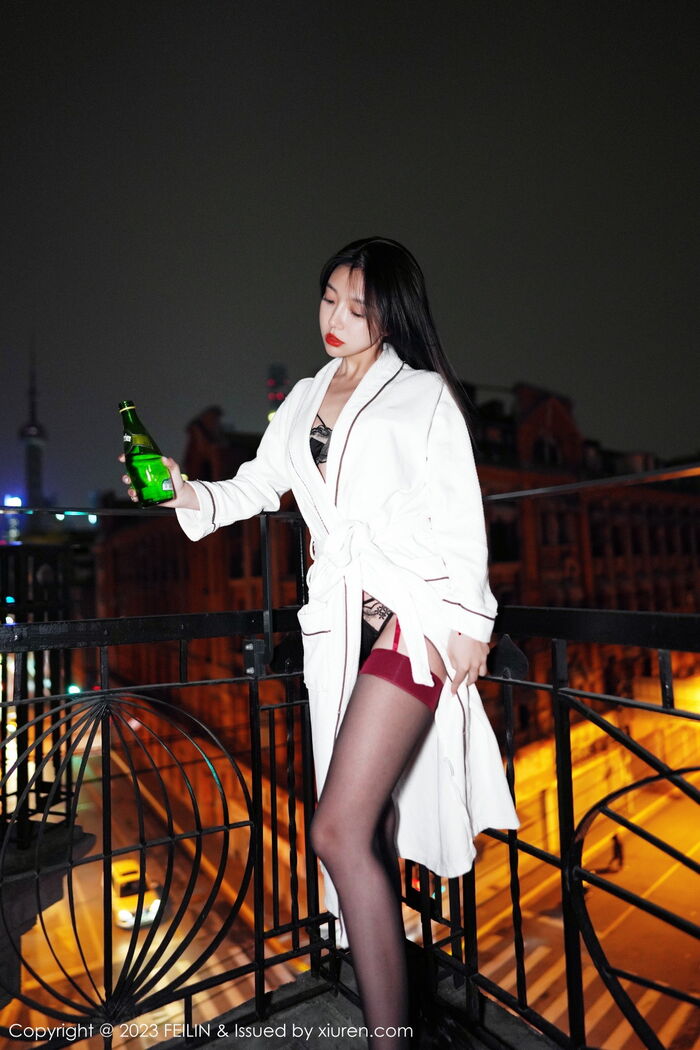 [FeiLin嗲囡囡] VOL.464_ Goddess Fukiki LRIS Private Cell Dewhitening Water Sleeve Dew Color Inner Clothing Delivery 黑丝吊袜诱惑Photo 89P 13th image